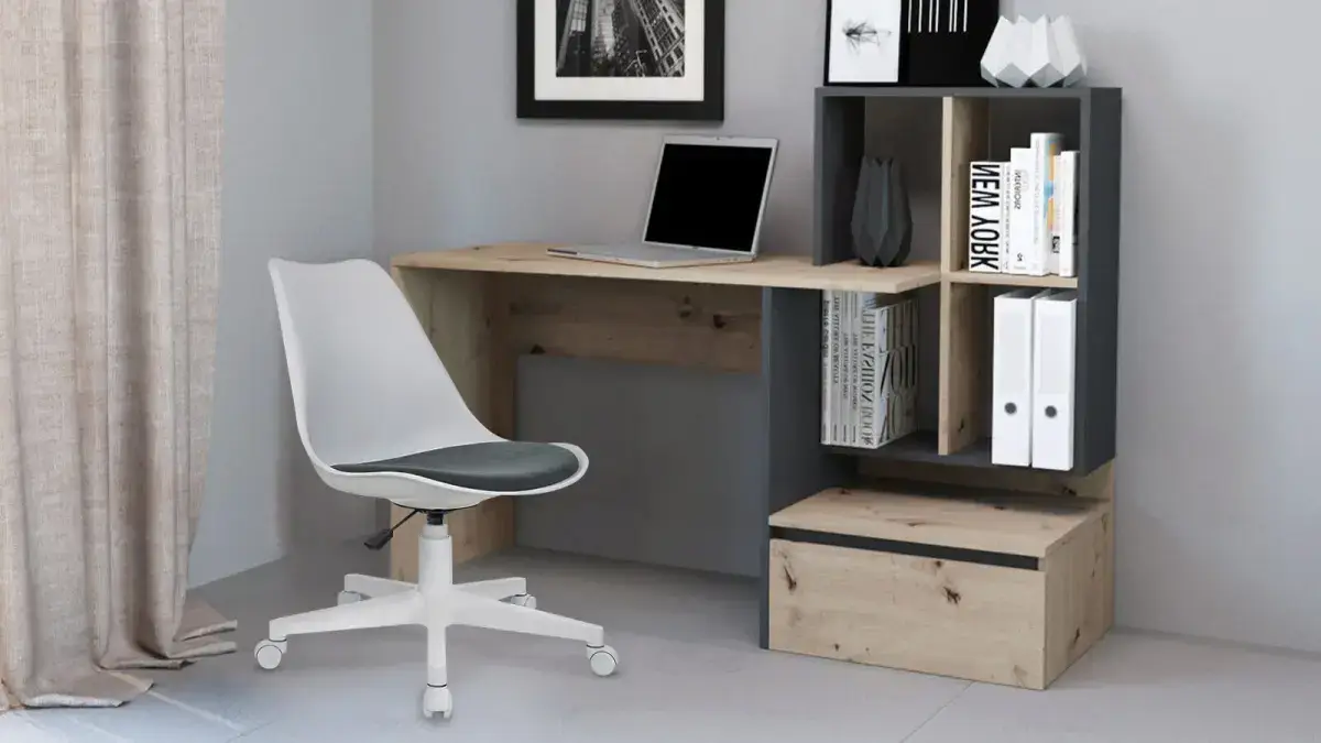 Кресло Askona Lum, цвет белый+серый картинка - 6 - большое изображение